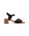 Women's Leather Sandals Cutout Wood Heel Buckle SS-606149,95 €