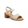 Women's Leather Sandals Cutout Wood Heel Buckle SS-606149,95 €
