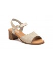 Women's Leather Sandals Cutout Wood Heel Buckle SS-606149,95 €