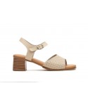 Women's Leather Sandals Cutout Wood Heel Buckle SS-606149,95 €