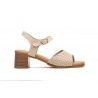 Women's Leather Sandals Cutout Wood Heel Buckle SS-606149,95 €