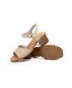Women's Leather Sandals Cutout Wood Heel Buckle SS-606149,95 €