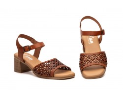 Sandalias Mujer Piel Grabado Láser Tacón Hebilla Plantilla Gel SS-7065 49,95 €