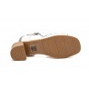 Women's Leather Sandals with Laser Engraving, Heel, Buckle & Gel Insole SS-706549,95 €