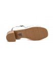 Women's Leather Sandals with Laser Engraving, Heel, Buckle & Gel Insole SS-706549,95 €