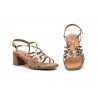 Women's Leopard Platinum Sandals with Heel Buckle Gel V-26041-154,95 €