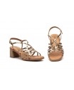 Women's Leopard Platinum Sandals with Heel Buckle Gel V-26041-154,95 €