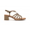 Women's Leopard Platinum Sandals with Heel Buckle Gel V-26041-154,95 €