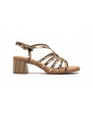 Women's Leopard Platinum Sandals with Heel Buckle Gel V-26041-154,95 €