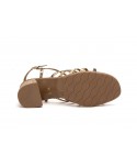 Women's Leopard Platinum Sandals with Heel Buckle Gel V-26041-154,95 €