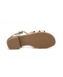 Women's Silver Leather Sandals with Buckle Gel ZAN-271344,95 €