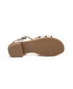 Women's Silver Leather Sandals with Buckle Gel ZAN-271344,95 €
