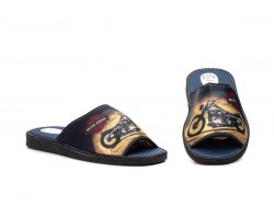 Men's Navy Moto House Slippers ZCH-86344,95 €
