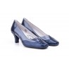 Zapatos Mujer Piel Azul Platino Serpiente Tacón JAM-5209 49,90 €