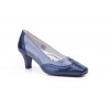 Zapatos Mujer Piel Azul Platino Serpiente Tacón JAM-5209 49,90 €