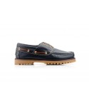 Nautical Men's Leather Pull Marron Navy Thick Sole Stitched Iberian IBERICO-780249,90 €