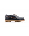 Nautical Men's Leather Pull Marron Navy Thick Sole Stitched Iberian IBERICO-780249,90 €