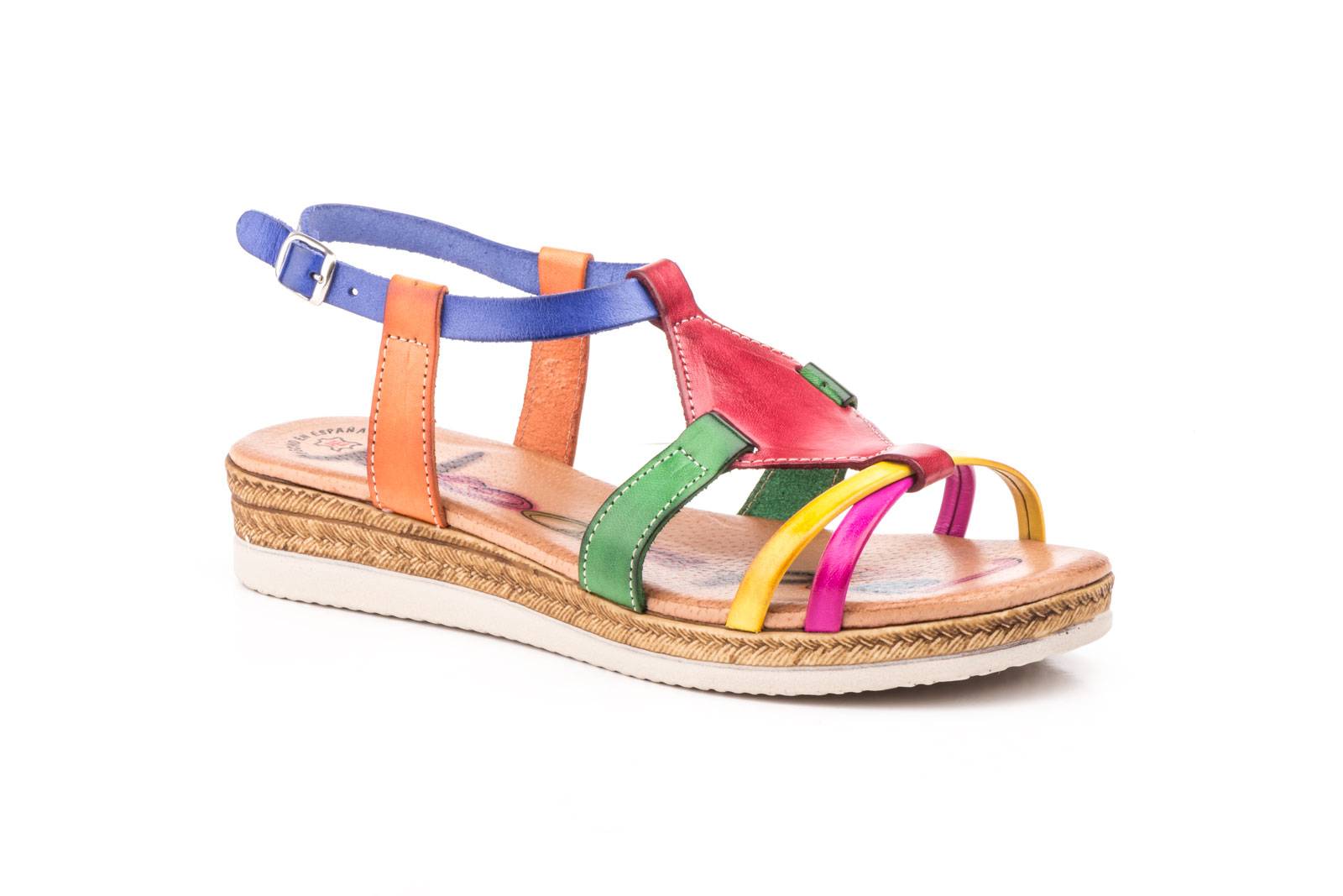 sandalias multicolor
