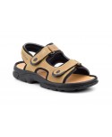 Sandalias Hombre Piel Negro Marrón Aventura MORXIVA-7001 39,90 €