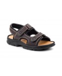 Sandalias Hombre Piel Negro Marrón Aventura MORXIVA-7001 39,90 €