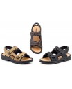 Sandalias Hombre Piel Negro Marrón Aventura MORXIVA-7001 39,90 €