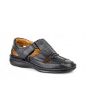 Sandalias Crispinos Hombre Piel Negro Coñac Cosido Billy CACTUS-4015XXL 64,90 €