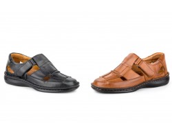 Sandals Crispinos Man Black Leather Cognac CACTUS-4015XXL64,90 €