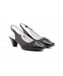 Woman Shoes Black Leather Heel JAM-552454,90 €