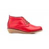 Bootie Woman Navy Leather Red Black Wedge Cords JAM-AE39839,90 €