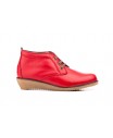 Bootie Woman Navy Leather Red Black Wedge Cords JAM-AE39839,90 €