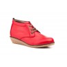 Bootie Woman Navy Leather Red Black Wedge Cords JAM-AE39839,90 €