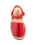 Avarcas Menorquinas Children Unisex White Navy Leather Padded Red MENORQUINAS-670124,90 €