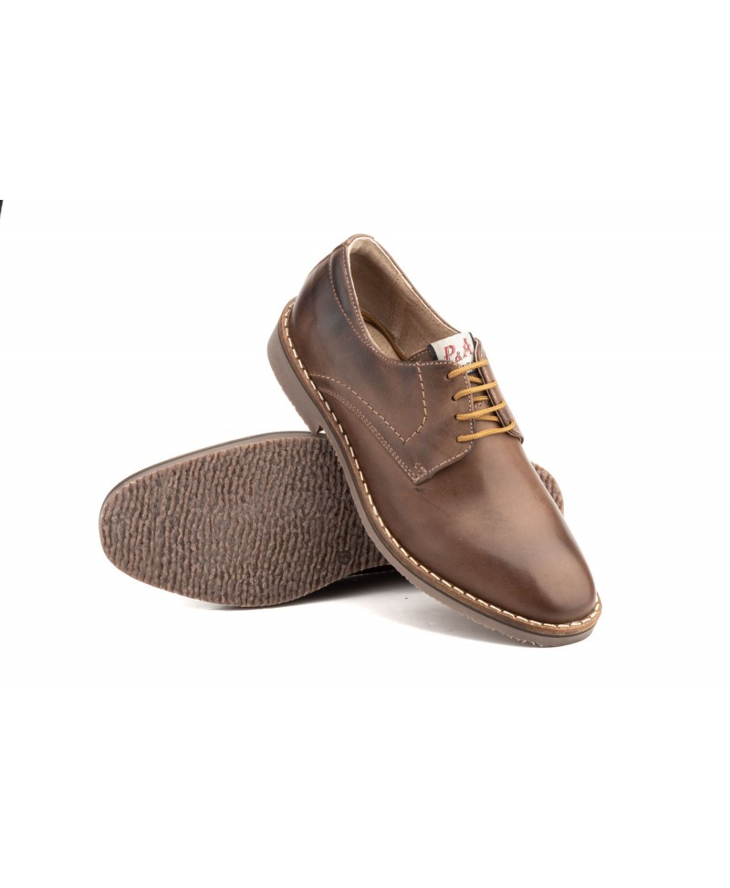 Zapatos Derby Hombre Piel Marrón Cordones PEPE-AGULLO-1516 49,90 €