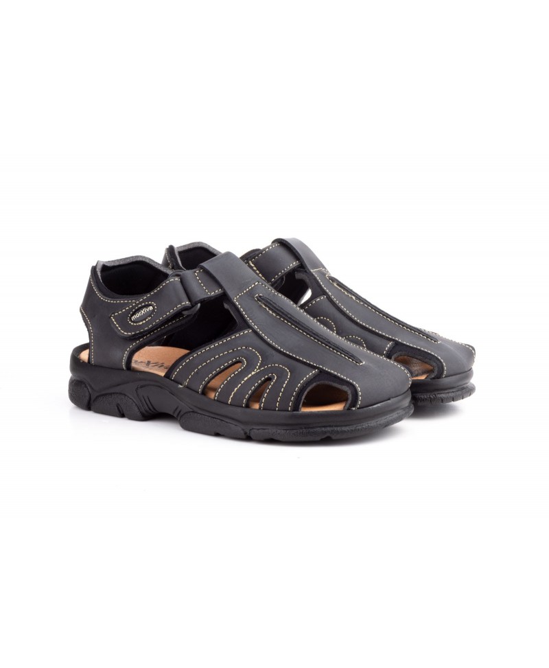 Sandalias Californianas Hombre Piel Negro MORXIVA-7018 39,90 €