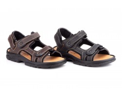 Sandalias Californianas Hombre Piel Negro Marrón MORXIVA-7009 39,90 €