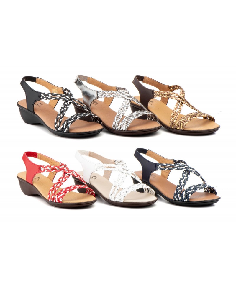 Sandals Women Braided Leather Elastic High Style ALTO-ESTILO-32329,90 €