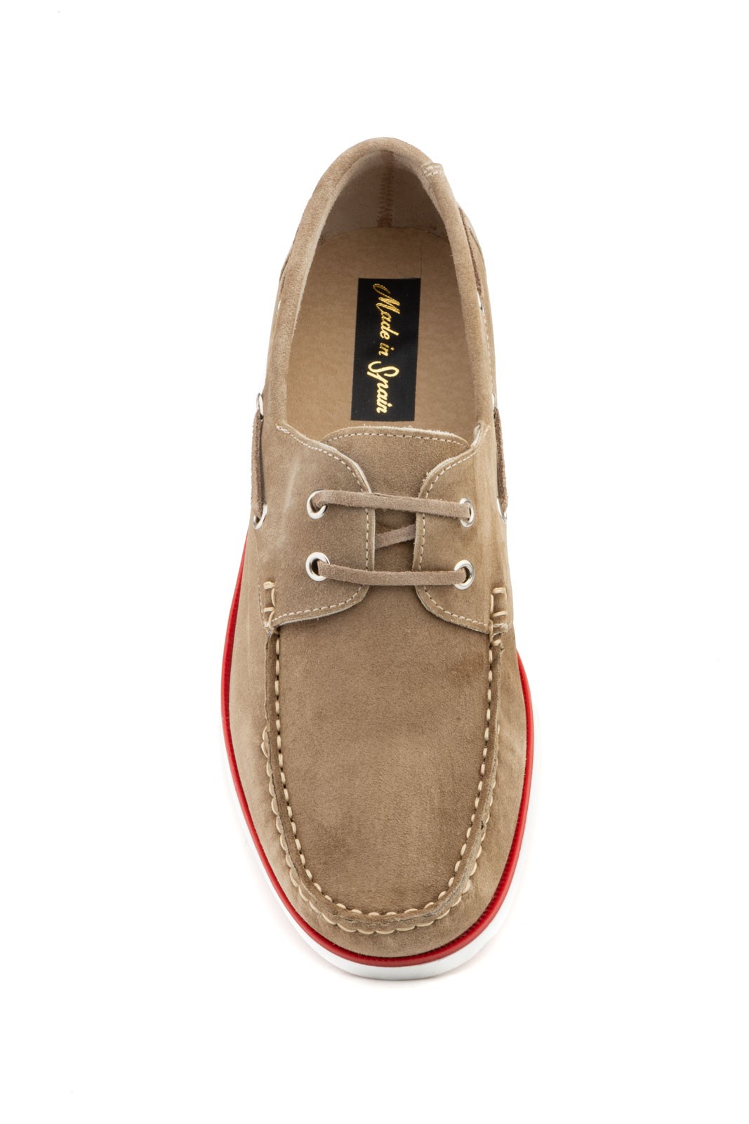 Nauticos Hombre Piel Taupe Cordones