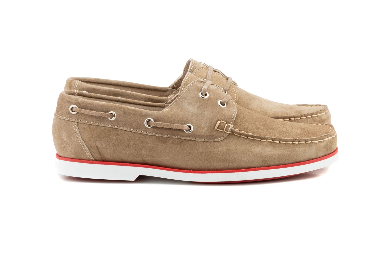 Náuticos Hombre Piel Taupe Cordones