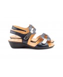 Sandalias Mujer Piel Colores Cuña Velcro ALTO-ESTILO-454 34,90 €