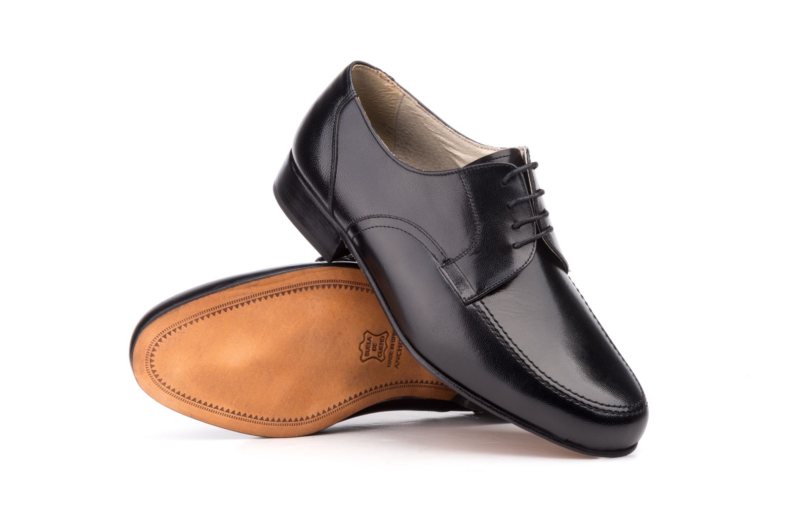 Zapatos Hombre Derby Suela Cuero 12