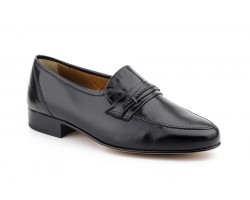 Black Leather Men's Loafer Shoes Nikkoe Leather Sole NIKKOE-16559,50 €