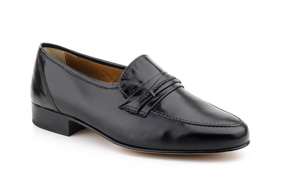 Black Leather Men's Loafer Shoes Nikkoe Leather Sole NIKKOE-16559,50 €