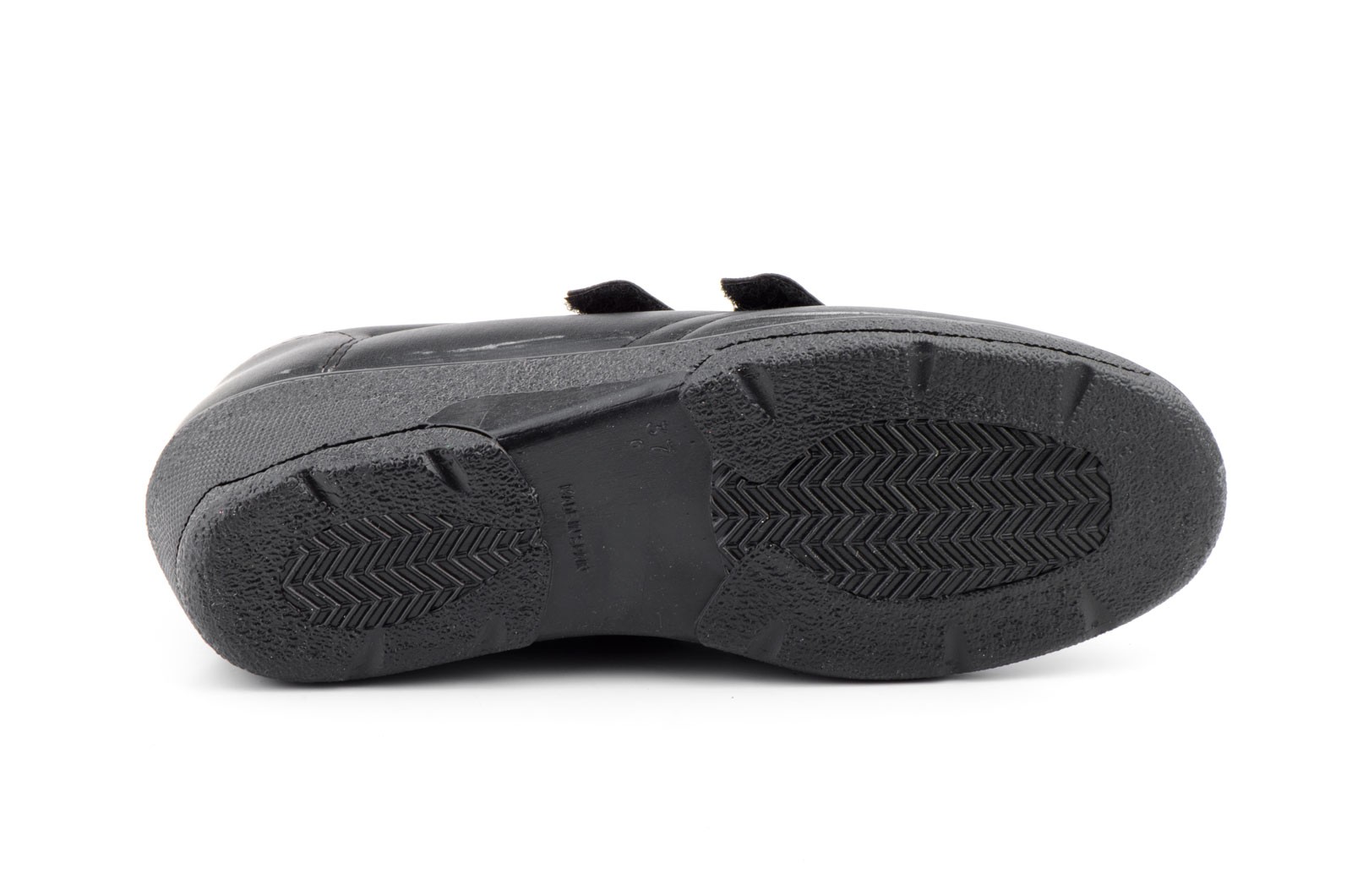 Deportivas Mujer Aerobic Velcro Cuña Negro Blancas