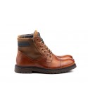 Botas Hombre Piel Marrón Negro Cordones Tacón ROUTE83-11479 69,89 €