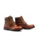 Botas Hombre Piel Marrón Negro Cordones Tacón ROUTE83-11479 69,89 €