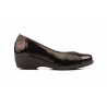 Zapatos Mujer Piel Negro y Marrón Cuña Baja ANNORA-842 49,00 €