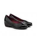 Zapatos Mujer Piel Negro y Marrón Cuña Baja ANNORA-842 49,00 €