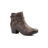 Botines de Mujer Piel Ceralín Elefante Hebillas Tacón Ancho JAM-9304 59,50 €