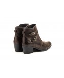 Botines de Mujer Piel Ceralín Elefante Hebillas Tacón Ancho JAM-9304 59,50 €