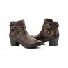 Botines de Mujer Piel Ceralín Elefante Hebillas Tacón Ancho JAM-9304 59,50 €